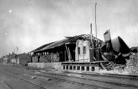 Loimaan rautatieaseman r�j�ytetty vesitorni